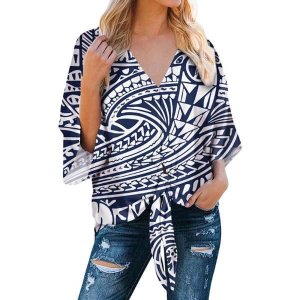 women's t-shirt polynesian tribal style custom print pattern flared sleeves fashion casual loose v neck chiffon women shirts wholesale, White
women's t-shirt polynesian tribal style custom print pattern flared sleeves fashion casual loose v neck chiffon women shirts wholesale, White