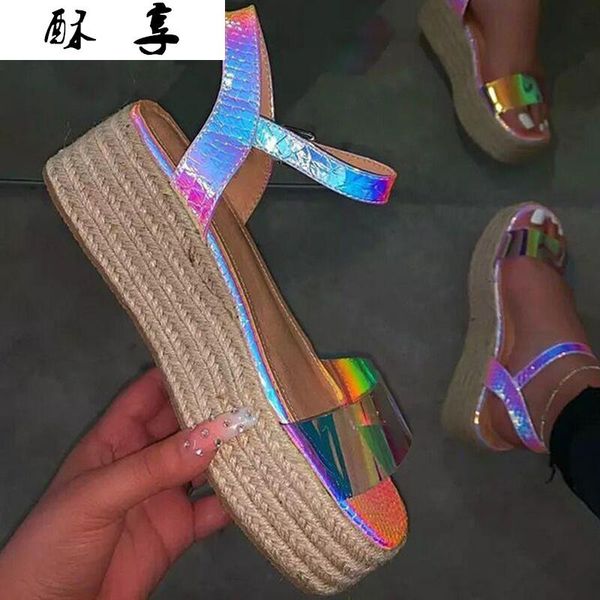 2021 summer women's shoes retro sandals flat platform shoes casual women's sequined open toe stitched sandals, Black
2021 summer women's shoes retro sandals flat platform shoes casual women's sequined open toe stitched sandals, Black