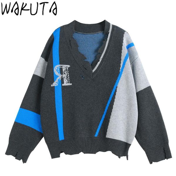 women's sweaters wakuta streetwear oversized long sleeve v neck knitted pullover female chic casual stylish korean fashion autumn winte, White;black
women's sweaters wakuta streetwear oversized long sleeve v neck knitted pullover female chic casual stylish korean fashion autumn winte, White;black