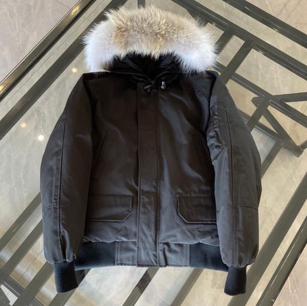 men bomber down jacket real wolf fur hooded canvas parkas letter patch zipper pockets warm thick outwear designer women ruff winter coat igd, Black
men bomber down jacket real wolf fur hooded canvas parkas letter patch zipper pockets warm thick outwear designer women ruff winter coat igd, Black