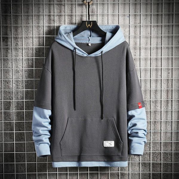 men's hoodies & sweatshirts patchwork outwear harajuku hoodie men fashion clothing autumn pullover high street casual wear 2021, Black
men's hoodies & sweatshirts patchwork outwear harajuku hoodie men fashion clothing autumn pullover high street casual wear 2021, Black
