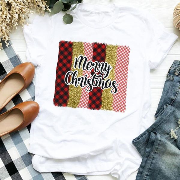 women merry christmas plaid fashion style winter printing 90s holiday clothes ladies graphic print tee tshirt female t-shirt, White
women merry christmas plaid fashion style winter printing 90s holiday clothes ladies graphic print tee tshirt female t-shirt, White