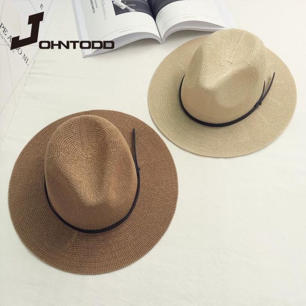 wide brim hats 2021 fashion summer woman men solid panama hat with belt sunhat outdoors beach sun visor cap jazz trilby chapeau sombrero, Blue;gray
wide brim hats 2021 fashion summer woman men solid panama hat with belt sunhat outdoors beach sun visor cap jazz trilby chapeau sombrero, Blue;gray