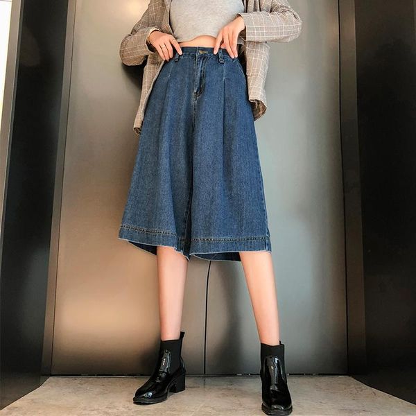 women's jeans oversized five-point wide-leg woman summer s-5xl loose high waist korean solid knee length wide leg pants t168, Blue
women's jeans oversized five-point wide-leg woman summer s-5xl loose high waist korean solid knee length wide leg pants t168, Blue