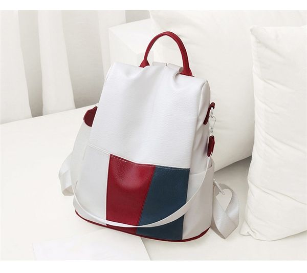 soft pu leather backpack splicing color contrast leisure bag men and women's fashion shoulder bag large capacity handbag
soft pu leather backpack splicing color contrast leisure bag men and women's fashion shoulder bag large capacity handbag