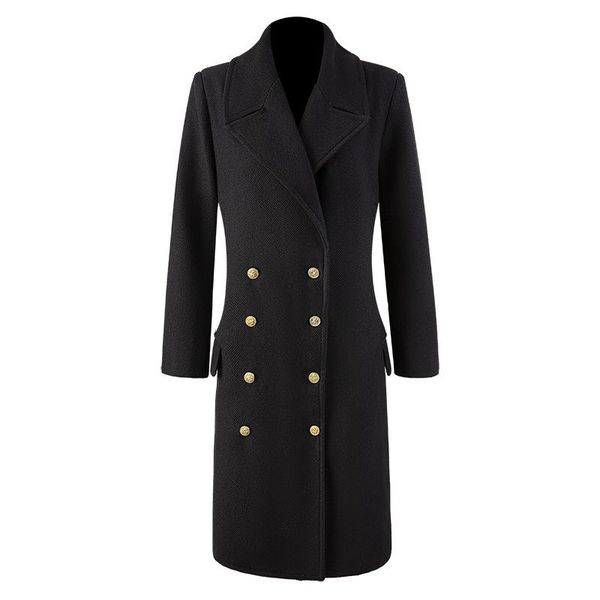 women's wool & blends street personality fashion black coat medium length loose double breasted slim lapel long overcoat winter 2021 ee
women's wool & blends street personality fashion black coat medium length loose double breasted slim lapel long overcoat winter 2021 ee