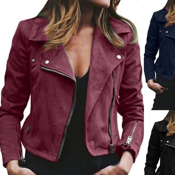 spring autumn women coat female casual ladies suede leather zip up jackets coats women coats fashion streetwear, Black;brown
spring autumn women coat female casual ladies suede leather zip up jackets coats women coats fashion streetwear, Black;brown