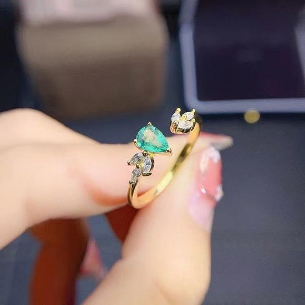 cluster rings meibapj natural emerald gemstone water drop ring for women real 925 sterling silver charm fine wedding jewelry, Golden;silver
cluster rings meibapj natural emerald gemstone water drop ring for women real 925 sterling silver charm fine wedding jewelry, Golden;silver