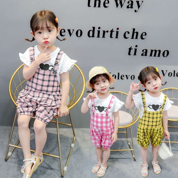 girls' clothing 0-4 years old summer new foreign style children's wear two piece plaid trousers suit, Blue
girls' clothing 0-4 years old summer new foreign style children's wear two piece plaid trousers suit, Blue