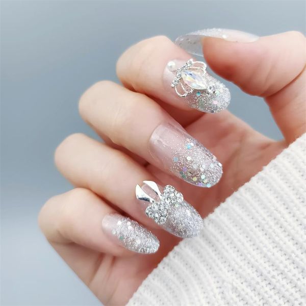 false nails stick on glitter rhinestone crystal 3d decoration princess stlye for party wedding press nail art year christmas 24, Red;gold
false nails stick on glitter rhinestone crystal 3d decoration princess stlye for party wedding press nail art year christmas 24, Red;gold