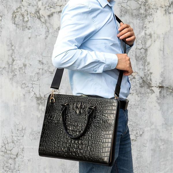 briefcases luxury 100% cow genuine leather business men's briefcase male shoulder bag alligator messenger tote computer handbag
briefcases luxury 100% cow genuine leather business men's briefcase male shoulder bag alligator messenger tote computer handbag