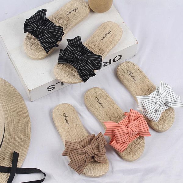 slippers summer fashion striped cloth bowknot daily wear light beach sandals and women indoor outdoor, Black
slippers summer fashion striped cloth bowknot daily wear light beach sandals and women indoor outdoor, Black