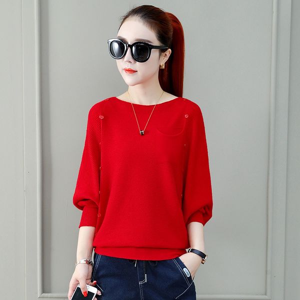 2021 new women's autumn spring sweaters casual knitted jumpers female batwing sleeve o neck office ladies solid pullovers hck9, White;black
2021 new women's autumn spring sweaters casual knitted jumpers female batwing sleeve o neck office ladies solid pullovers hck9, White;black