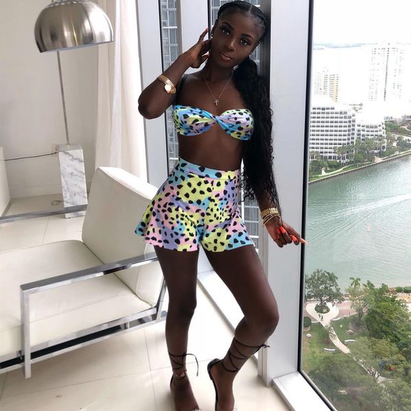 2 piece set crop shorts rainbow camo leopard print cute summer clothes for women two peice outfits d64-az97, White
2 piece set crop shorts rainbow camo leopard print cute summer clothes for women two peice outfits d64-az97, White