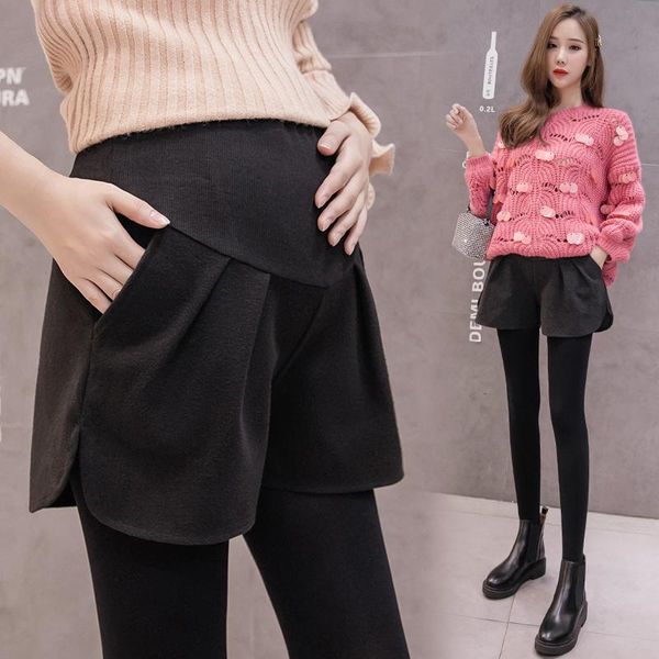 maternity bottoms 208# autumn winter thicken warm woolen shorts wide leg loose belly bootcuts for pregnant women chic ins pregnancy, White
maternity bottoms 208# autumn winter thicken warm woolen shorts wide leg loose belly bootcuts for pregnant women chic ins pregnancy, White
