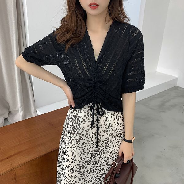 women's blouses with low-cut v-shirt women's low-rent 2021's korean summer with s plus size t-shirt 7fy7, Black
women's blouses with low-cut v-shirt women's low-rent 2021's korean summer with s plus size t-shirt 7fy7, Black