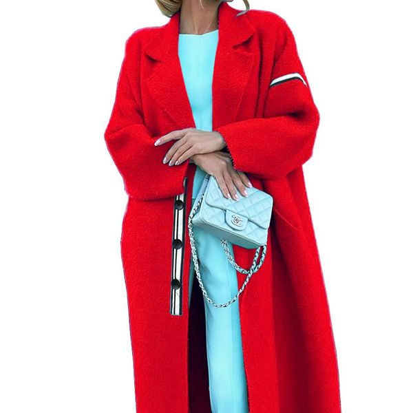 women's wool & blends 2021 autumn winter temperament coat fashion casual loose wild mid length woolen jacket solid color female parka d, Black
women's wool & blends 2021 autumn winter temperament coat fashion casual loose wild mid length woolen jacket solid color female parka d, Black