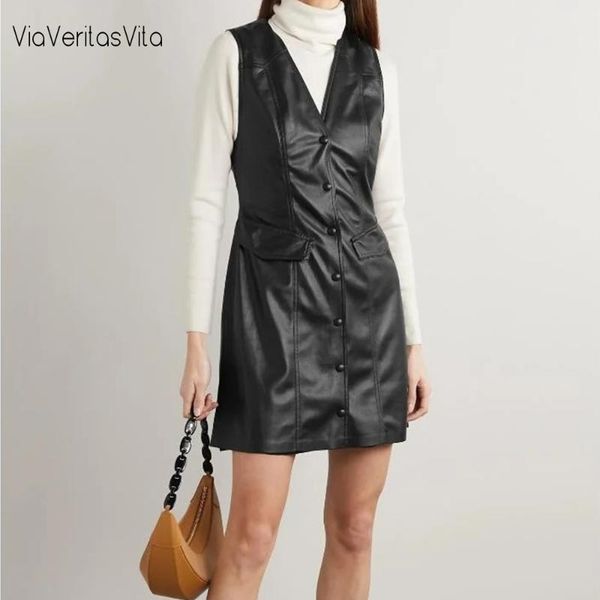 women's vests waistcoat button sleeveless big pockets dress outerwear pu coat 2021 mid-length zoravicky faux leather, Black;white
women's vests waistcoat button sleeveless big pockets dress outerwear pu coat 2021 mid-length zoravicky faux leather, Black;white