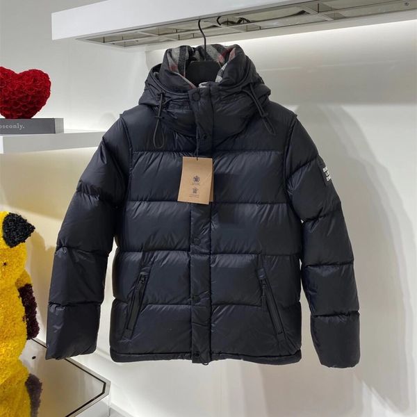 men down puffer jacket detachable sleeve parkas hooded hat warm coat designer male side zip pockets nylon winter outwear, Black
men down puffer jacket detachable sleeve parkas hooded hat warm coat designer male side zip pockets nylon winter outwear, Black