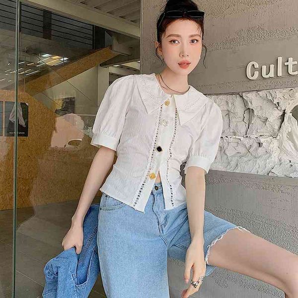 women's two piece pants hollow out vintage short sleeve white shirt 2021 fashion women summer button up puff blouse collared 1
women's two piece pants hollow out vintage short sleeve white shirt 2021 fashion women summer button up puff blouse collared 1