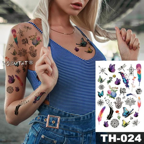 temporary tattoos waterproof tattoo sticker small feather butterfly compass pattern water transfer lotus cute body art flash fake tatoo
temporary tattoos waterproof tattoo sticker small feather butterfly compass pattern water transfer lotus cute body art flash fake tatoo