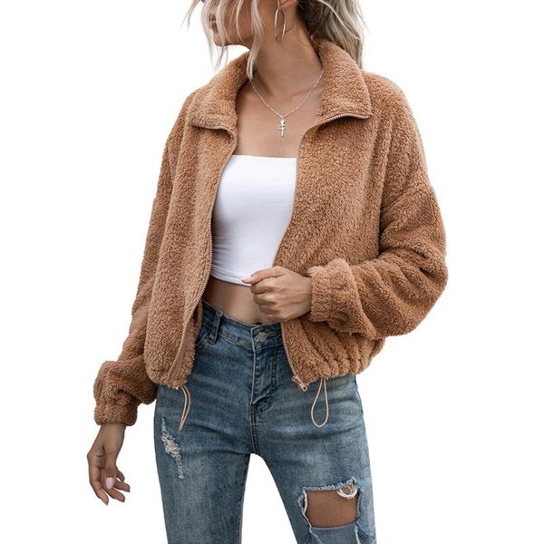 women's jackets autumn winter plush jacket women warm long sleeve teddy with pocket outerwear solid color overcoat casual streetwe, Black;brown
women's jackets autumn winter plush jacket women warm long sleeve teddy with pocket outerwear solid color overcoat casual streetwe, Black;brown