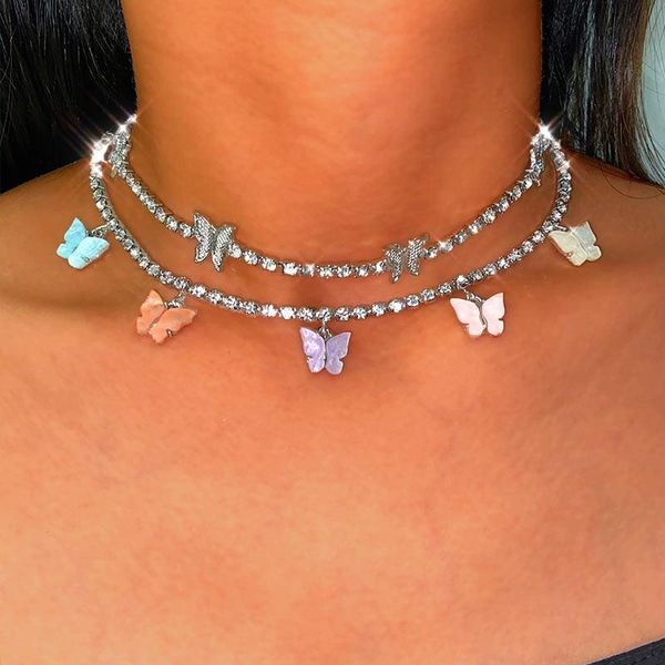 pendant necklaces acrylic butterfly necklace gold silver color shining crystal chain choker female fashion statement jewelry gift
pendant necklaces acrylic butterfly necklace gold silver color shining crystal chain choker female fashion statement jewelry gift