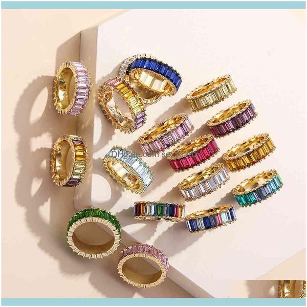 cluster jewelryrainbow rings gold trendy crystal ring for women wedding 26 colors luxury cz wholesale jewelry aessories anillos drop deliver, Golden;silver
cluster jewelryrainbow rings gold trendy crystal ring for women wedding 26 colors luxury cz wholesale jewelry aessories anillos drop deliver, Golden;silver