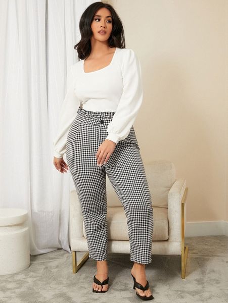 plus squared neck bishop sleeve t-shirt j4jf#, Black
plus squared neck bishop sleeve t-shirt j4jf#, Black