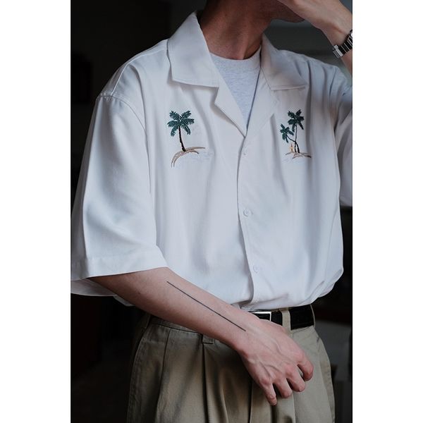 summer 2021 loose aloha coconut national cuba leader short sleeve shirt men's trend, White;black
summer 2021 loose aloha coconut national cuba leader short sleeve shirt men's trend, White;black