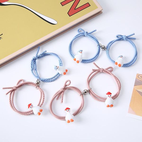 link, chain 2pcs/set cute love white duck couple bracelets for women charm handmade bracelet jewelry gift drop, Black
link, chain 2pcs/set cute love white duck couple bracelets for women charm handmade bracelet jewelry gift drop, Black