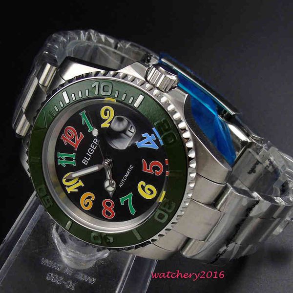 watch 40mm automatic sapphire crystal bliger dial car date miyota movement bright hand colorful numbers, Slivery;brown
watch 40mm automatic sapphire crystal bliger dial car date miyota movement bright hand colorful numbers, Slivery;brown