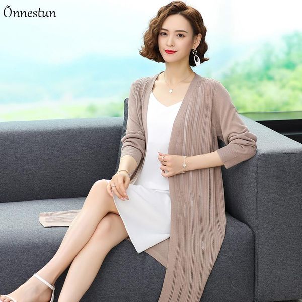 women's knits & tees long cardigan sweater women spring summer solid stripe sleeve for outerwear thin sun protection cardigans, White
women's knits & tees long cardigan sweater women spring summer solid stripe sleeve for outerwear thin sun protection cardigans, White