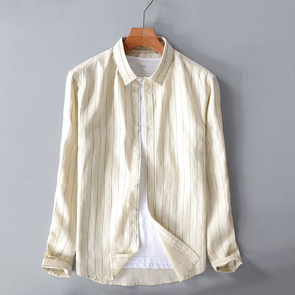 2021 new arrival pure linen long sleeve striped shirts men brand casual spring mens fashion clothing shirt male camisa 8obh, White;black
2021 new arrival pure linen long sleeve striped shirts men brand casual spring mens fashion clothing shirt male camisa 8obh, White;black