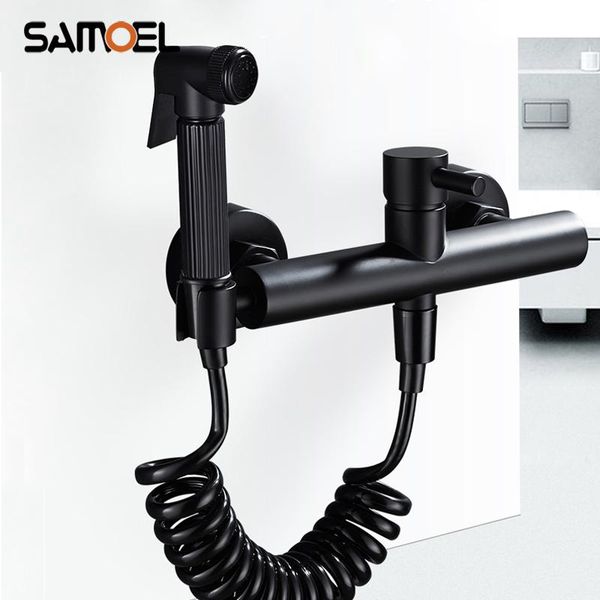 brass wall mount household bathroom toilet water tap with bidet two hole matte black muslim shattaf sf1060
brass wall mount household bathroom toilet water tap with bidet two hole matte black muslim shattaf sf1060