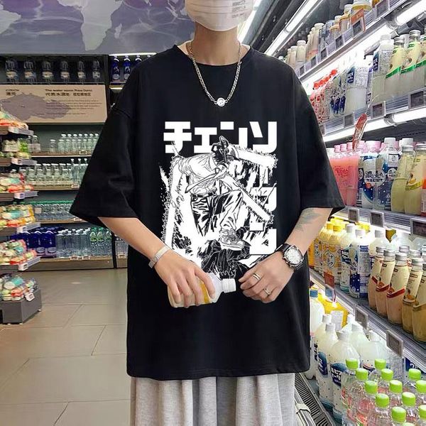 men's t-shirts japan manga cool style chainsaw man tshirt men fashion all-match crewneck t-shirt women funny summer comfortable t shir, White;black
men's t-shirts japan manga cool style chainsaw man tshirt men fashion all-match crewneck t-shirt women funny summer comfortable t shir, White;black
