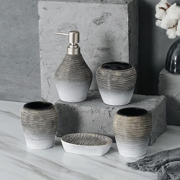 bath accessory set brushed ceramic bathroom decoration accessories european vintage washbasin toothbrush holder five piece shower
bath accessory set brushed ceramic bathroom decoration accessories european vintage washbasin toothbrush holder five piece shower
