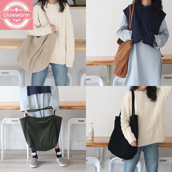 women fashion corduroy shoulder bag large capacity female big tote handbag folding reusable shopping bags thin strap cloth bags c0225
women fashion corduroy shoulder bag large capacity female big tote handbag folding reusable shopping bags thin strap cloth bags c0225