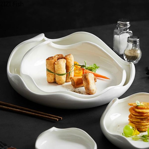 dishes & plates japanese white ceramic plate irregular main course steak cutlery home restaurant kitchen decoration tableware
dishes & plates japanese white ceramic plate irregular main course steak cutlery home restaurant kitchen decoration tableware