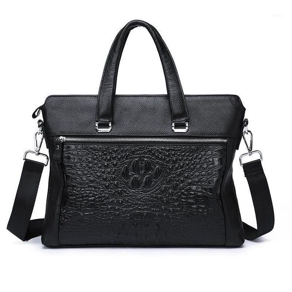 briefcases famous crocodile pattern briefcase men's handbag horizontal business bag computer cowhide casual satchel1
briefcases famous crocodile pattern briefcase men's handbag horizontal business bag computer cowhide casual satchel1