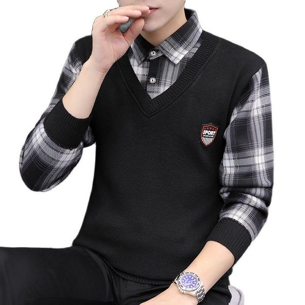 men's sweaters fake two knit sweater vest jumper patchwork check shirt collar korea harajuku young jacket 16 color 3xl, White;black
men's sweaters fake two knit sweater vest jumper patchwork check shirt collar korea harajuku young jacket 16 color 3xl, White;black