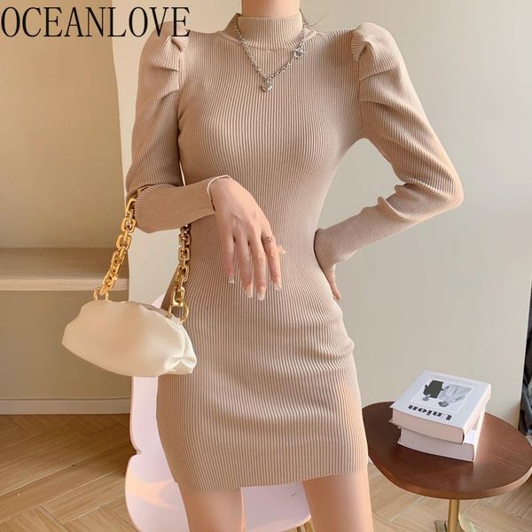 oceanlove stretch bodycon dress for women solid puff sleeve knitting vintage vestidos spring autumn 2021 mini dresses 19453, Black;gray
oceanlove stretch bodycon dress for women solid puff sleeve knitting vintage vestidos spring autumn 2021 mini dresses 19453, Black;gray