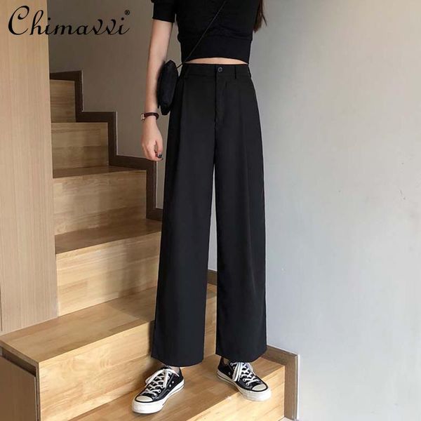 women's pants & capris summer black cropped wide leg trousers high waist drooping casual lady loose suit, Black;white
women's pants & capris summer black cropped wide leg trousers high waist drooping casual lady loose suit, Black;white