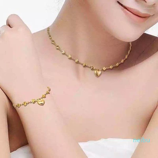 earrings & necklace stainless steel jewelry sets charm heart bracelet set for women fashion jewellery mass effect1, Silver
earrings & necklace stainless steel jewelry sets charm heart bracelet set for women fashion jewellery mass effect1, Silver