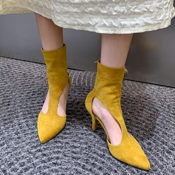 boots lucyever 2021 flock thin heels women hollow out pointed toe ankle woman fashion solid zippers booties mujer, Black
boots lucyever 2021 flock thin heels women hollow out pointed toe ankle woman fashion solid zippers booties mujer, Black