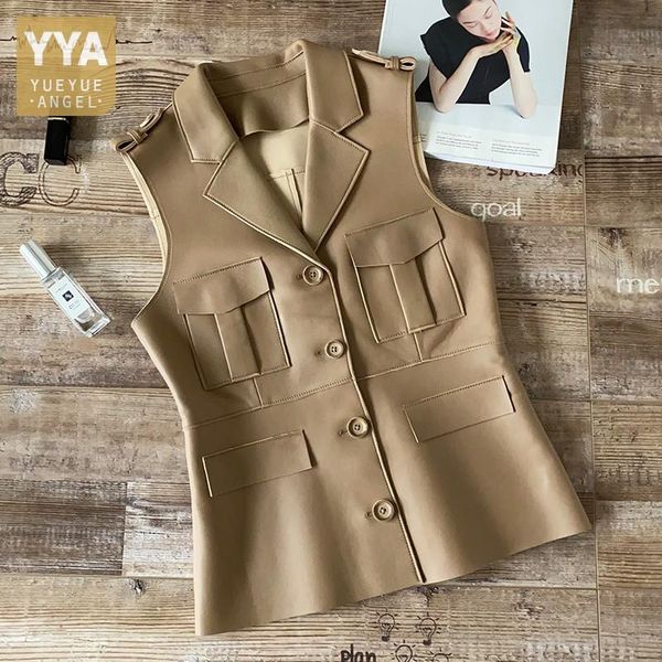 women's vests sheepskin genuine leather cargo vest women slim fit sleeveless short jacket 2021 vintage single breasted waistcoa, Black;white
women's vests sheepskin genuine leather cargo vest women slim fit sleeveless short jacket 2021 vintage single breasted waistcoa, Black;white