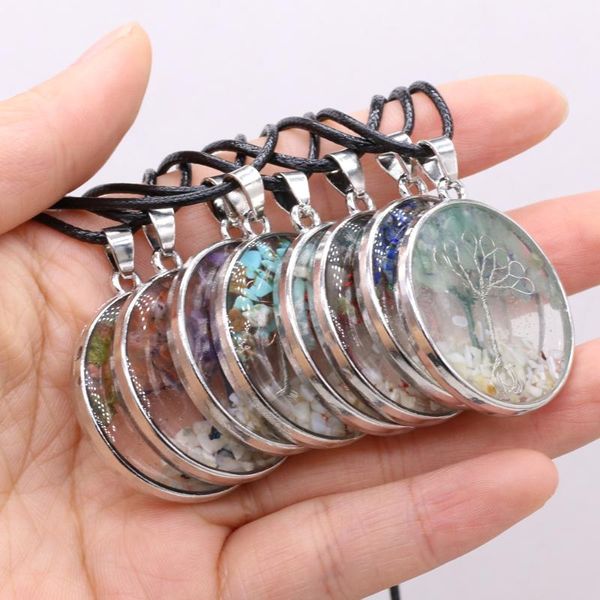 pendant necklaces 2021 natural stone round amethysts chip tree of life exquisite charms necklace fashion jewelry accessories, Silver
pendant necklaces 2021 natural stone round amethysts chip tree of life exquisite charms necklace fashion jewelry accessories, Silver