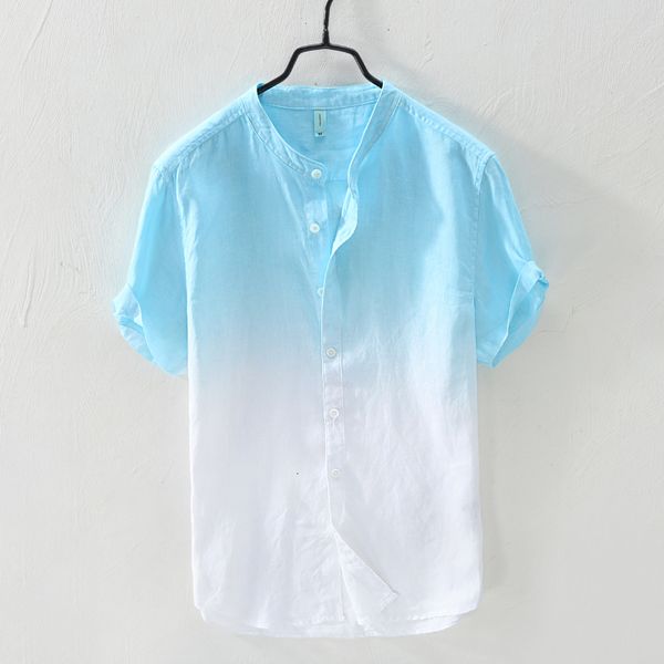 2021 new designer stand collar gradient linen men brand fashion short-sleeved flax shirt mens breathable shirts male overhemd nwag, White
2021 new designer stand collar gradient linen men brand fashion short-sleeved flax shirt mens breathable shirts male overhemd nwag, White