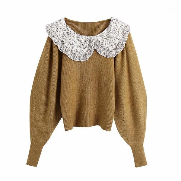 women's sweaters women autumn sweet knitted 2021 turn-down collar patchwork pullovers female fashion street sweater clothes, White;black
women's sweaters women autumn sweet knitted 2021 turn-down collar patchwork pullovers female fashion street sweater clothes, White;black