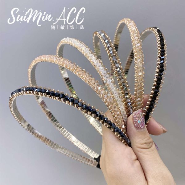 crystal full hoop temperament simple binding steel fine side pressure fairy, Black;brown
crystal full hoop temperament simple binding steel fine side pressure fairy, Black;brown